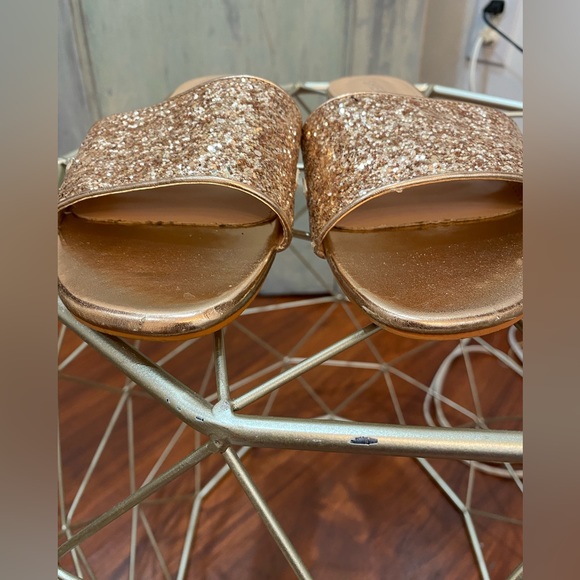 Gold Glitter Sandals - Picture 3 of 6